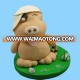 Funny little bear decorative polymer clay animal figurine